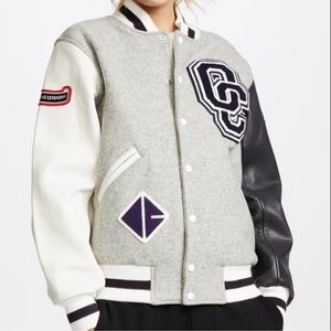 OPENING CEREMONY Wool and Leather Letterman Jacket Unisex